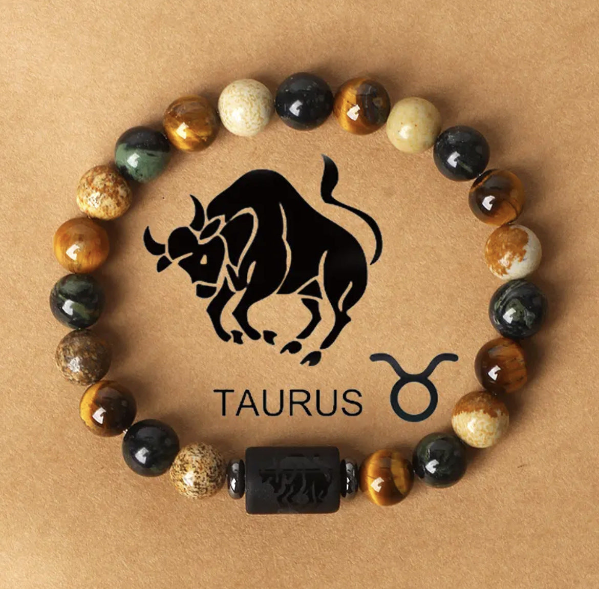 Planets Twee Constellations Natural Stone Blue Black Bracelet