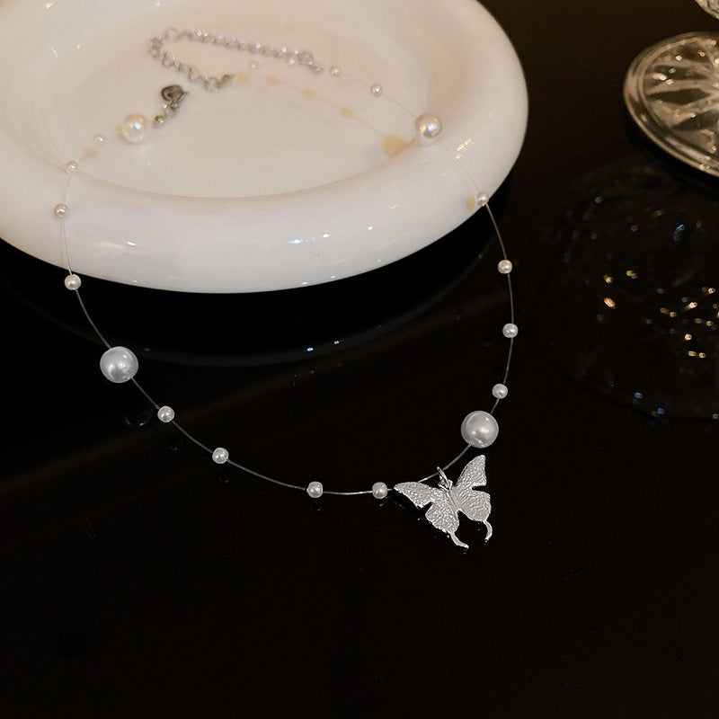Butterfly Female Light Luxury Minority Design Sense Advanced Clavicle Chain Necklace