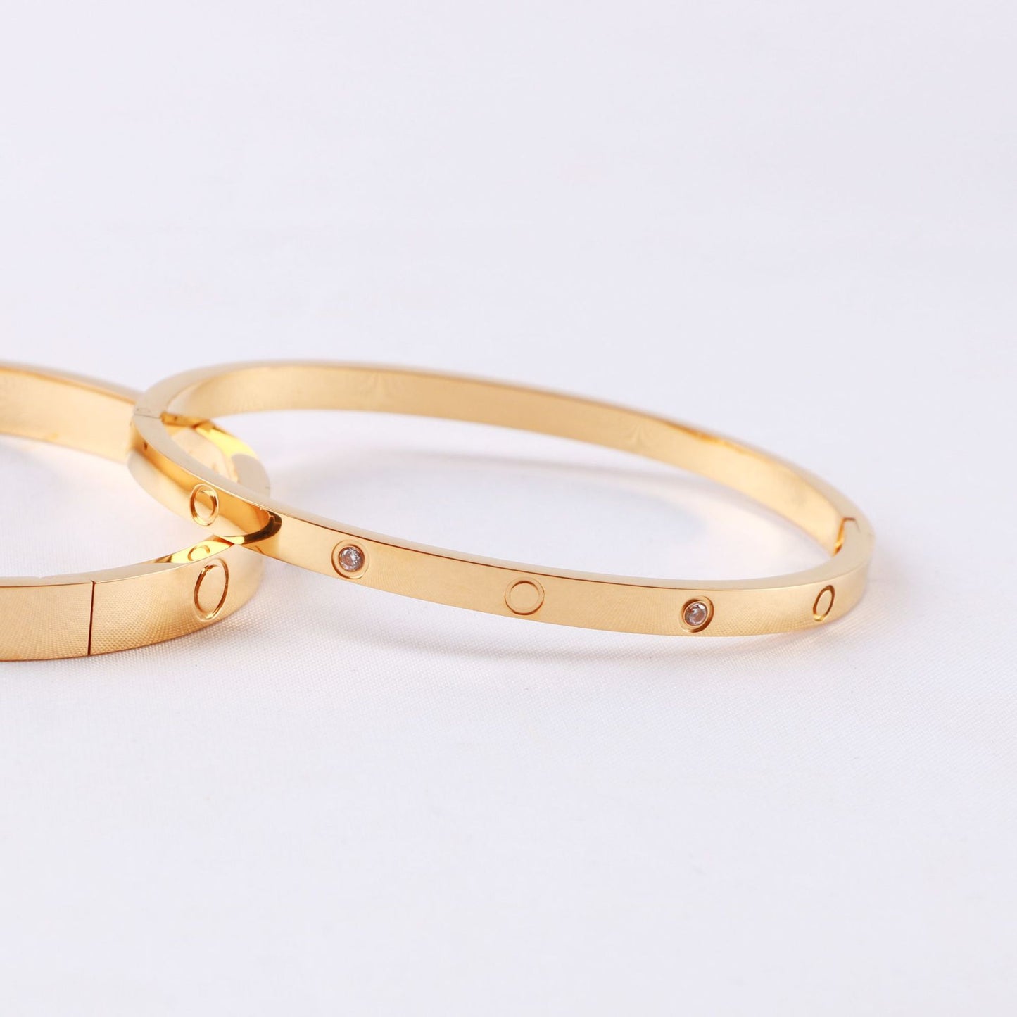 Buckle Wide Narrow Version Of Gold Titanium Steel Bracelets