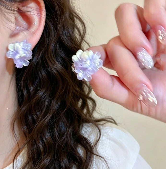 Women's Minority Design Fashionable Flower Light Luxury High-grade Temperament Earrings