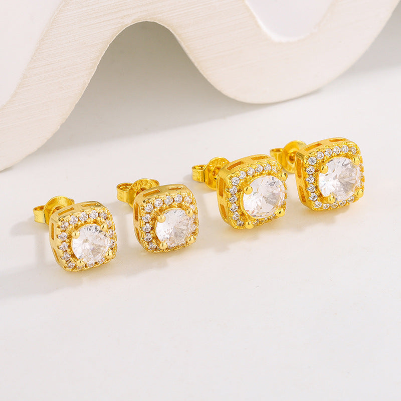 Streaming On Simulation Moissanite Ear Eight Hearts Arrows Earrings