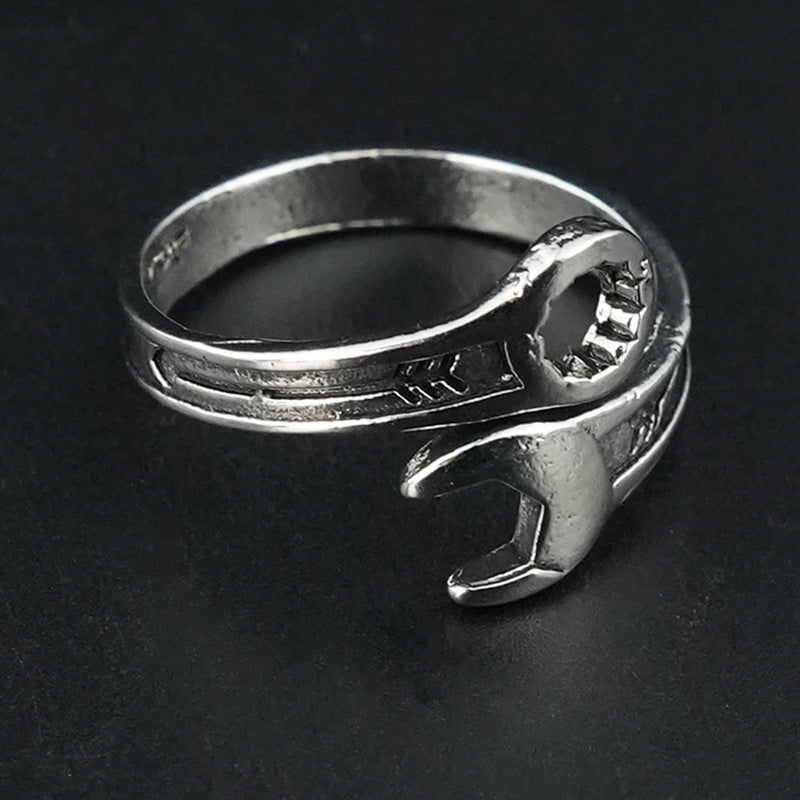 Wrench Tool Personality Fashion Electroplating Live Rings