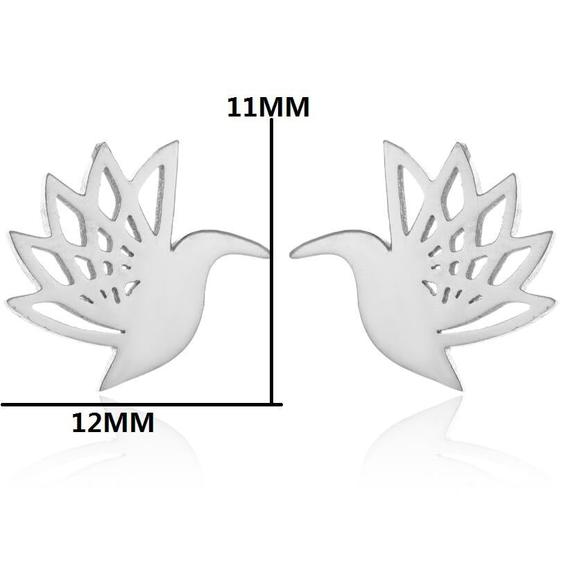 Stainless Steel Ghost Batman Small Animal Umbrella Stud Earrings