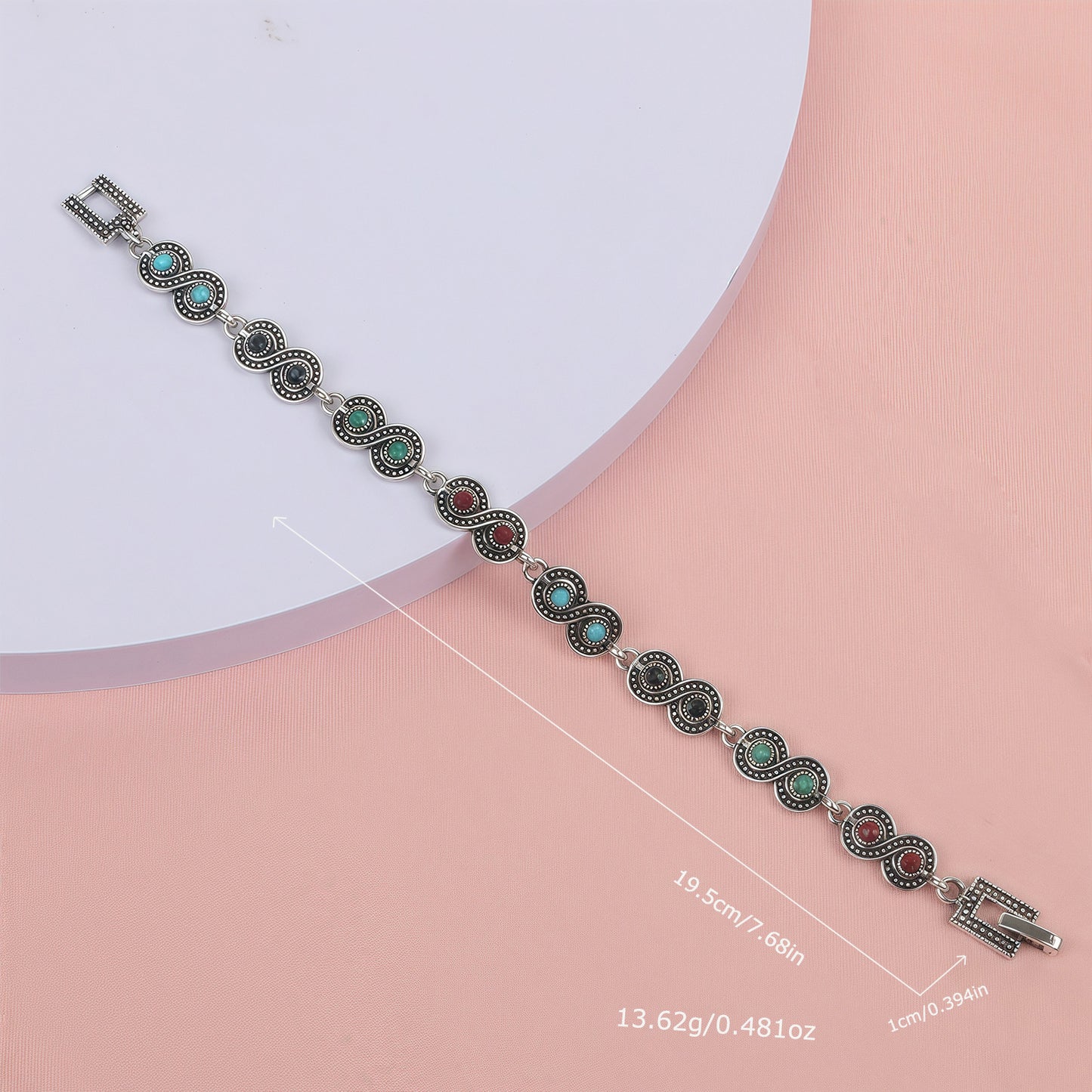 Women's Personality Retro Ethnic Style Inlaid Turquoise Bracelet