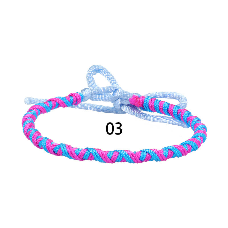 Style Colorful Hand-knitted Rope Holiday Party Bracelet