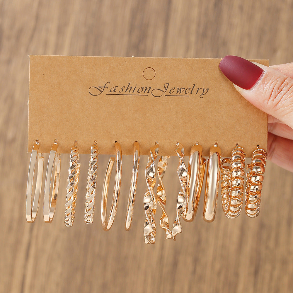 Exaggerated Personalized Shaped Ear Suit Electroplated Alloy Earrings