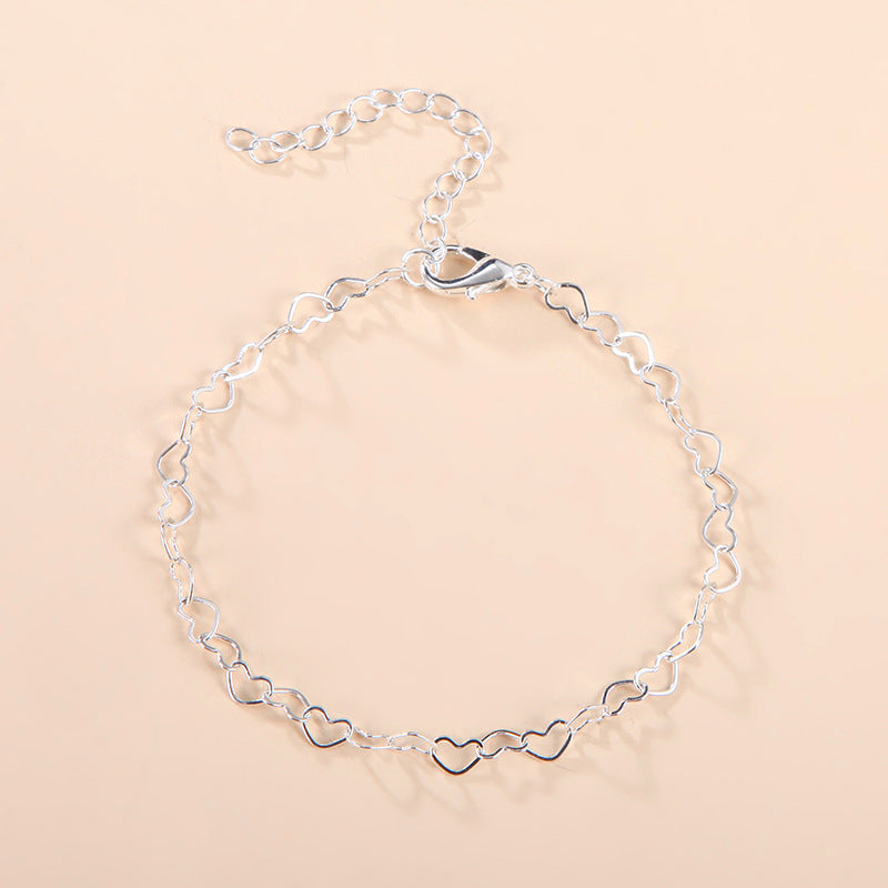 Women's Popular Simple Hollow Love Heart For Bracelets