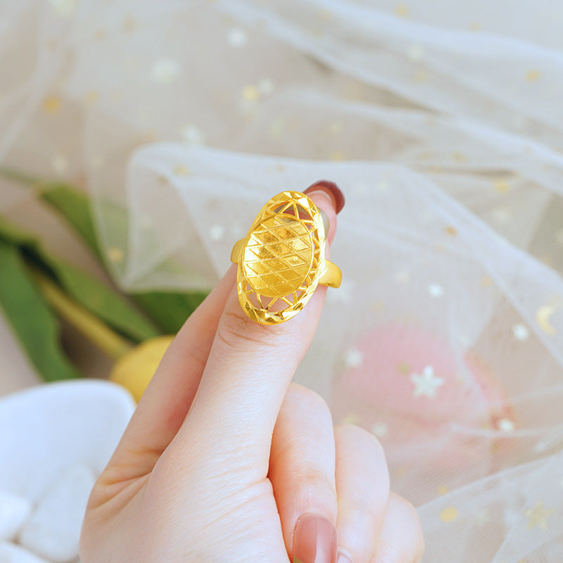 Women's Advanced Design Exaggerated Opening Real Bronze Rings