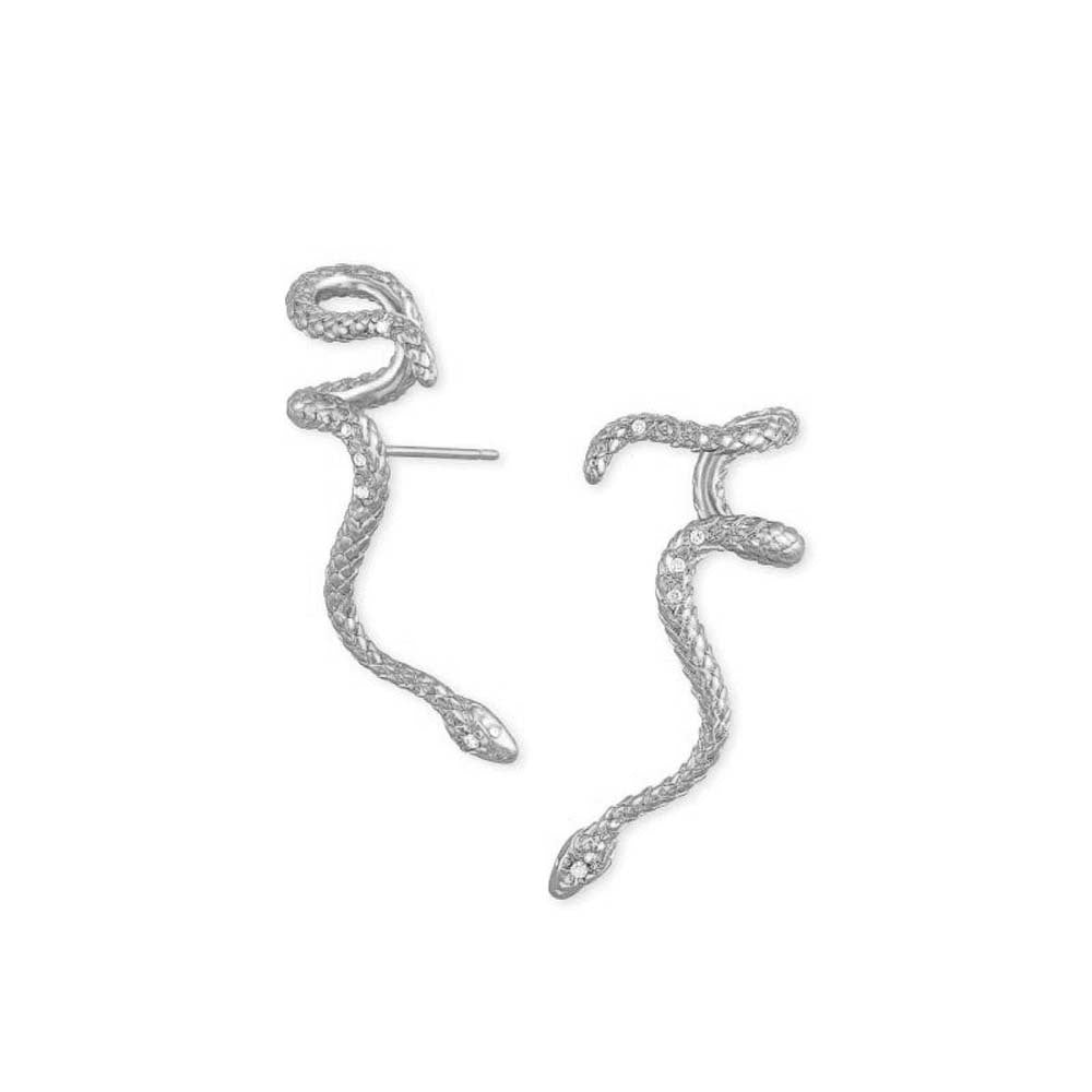 Popular Ornament Personality Snake Metal Exaggerated Earrings