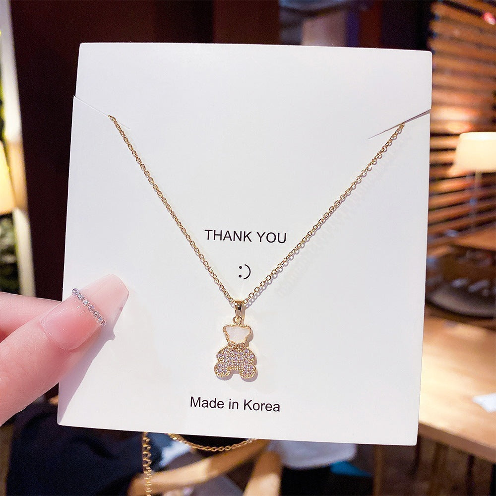Women's Summer Fashion Heart For Design Simple Light Luxury Cold Style Necklaces