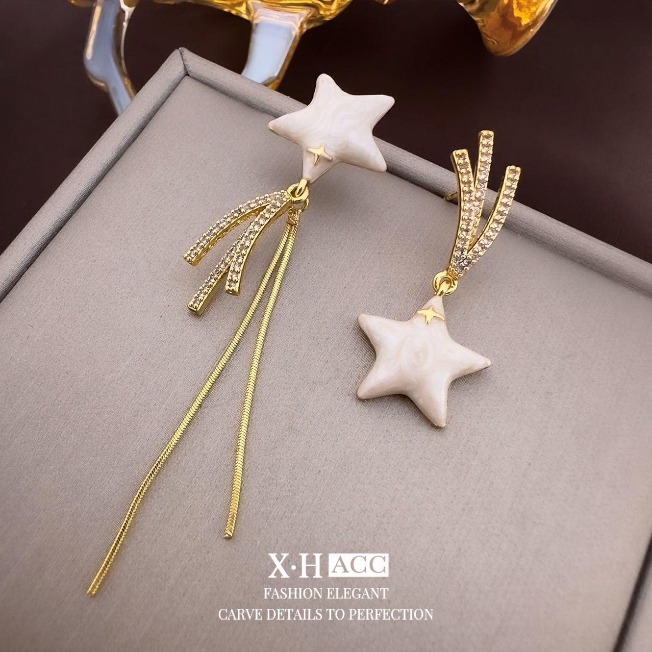 Elegant Zircon Butterfly Tassel Gentle Stylish Personality Stud Earrings