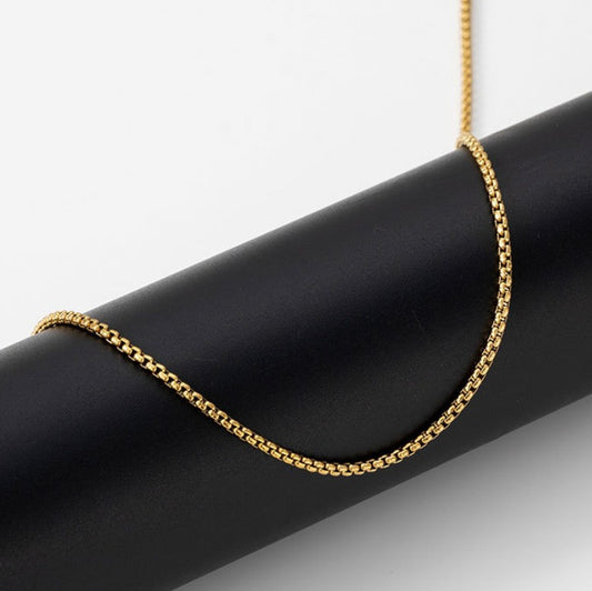 Men's Stainless Steel Square Pearl Basket Keel Tide Hip Hop Necklaces