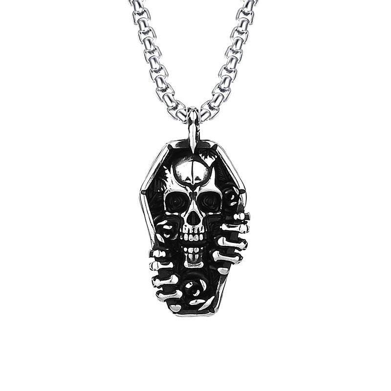 Men's Retro Creative Design Snake-shaped Stainless Steel Personalized Pendants