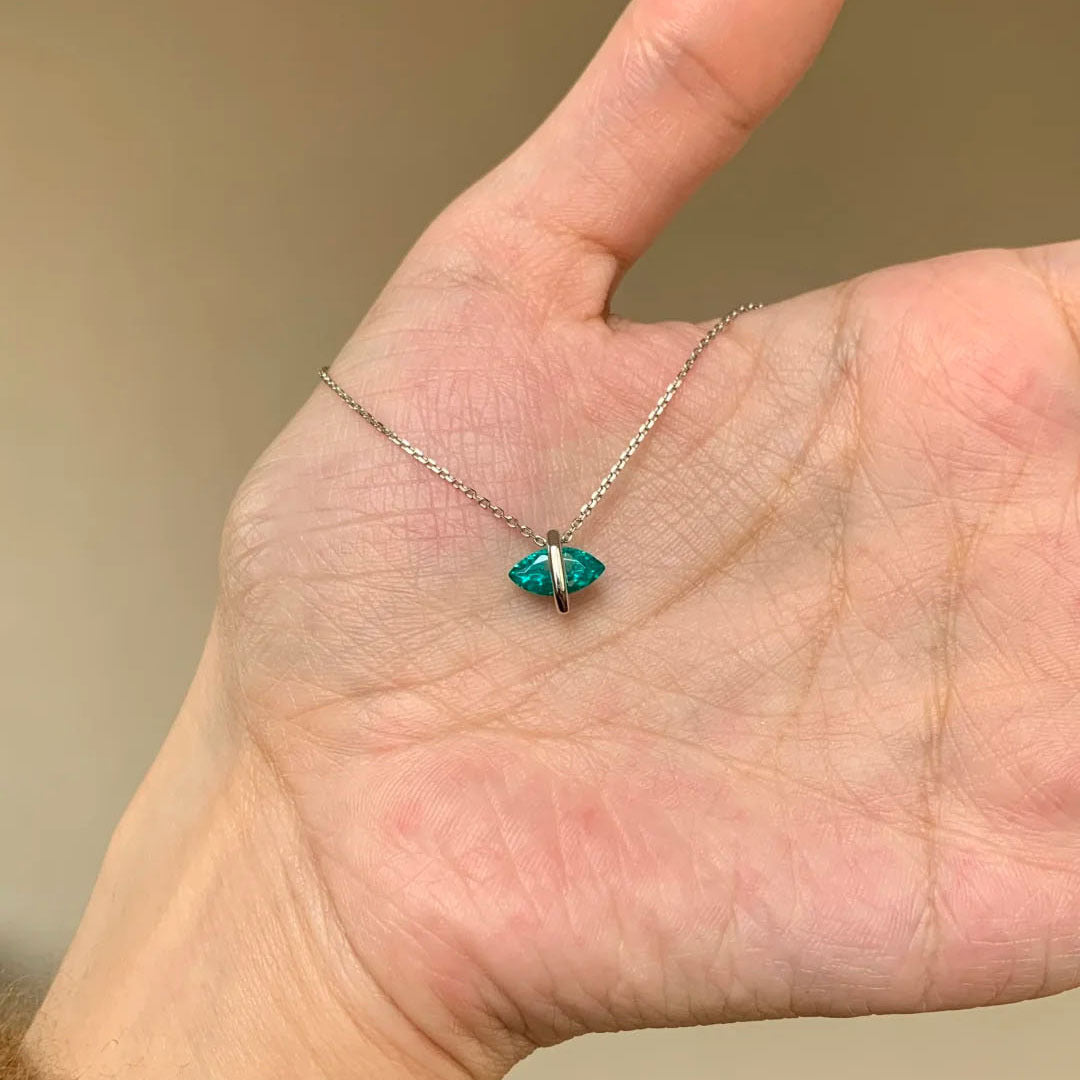 Women's Diamond Horse Eye Simple Unique Elegant Exquisite Necklace