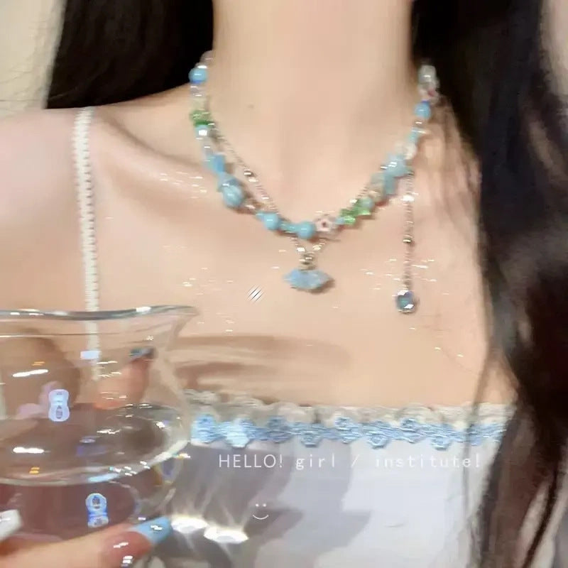 Beaded Female Niche Design Sweet Cool Hot Necklace