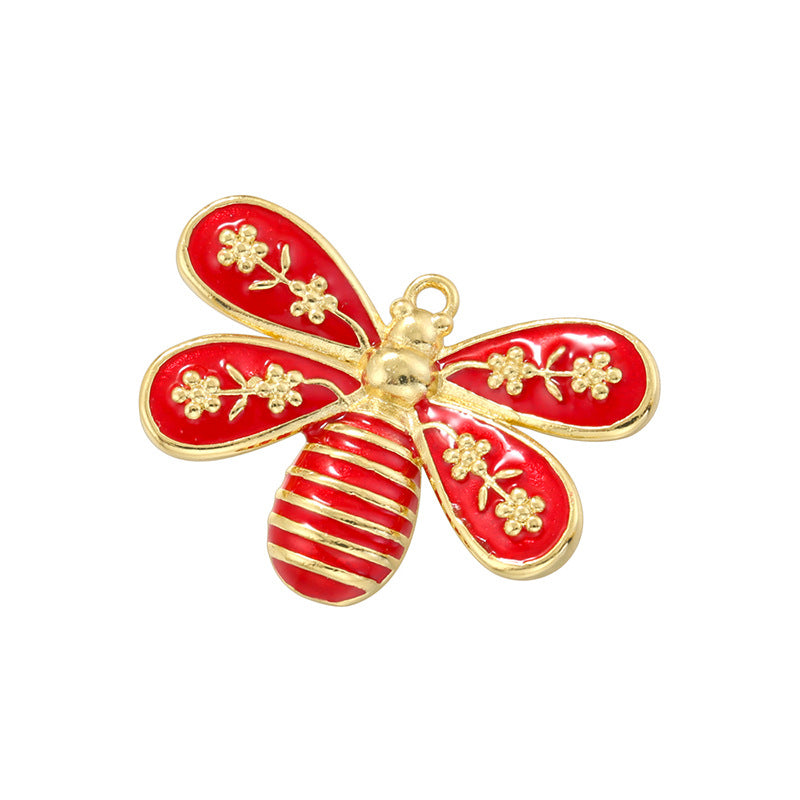 Pastoral Colorful Oil Bee Fresh Sweet Pendants