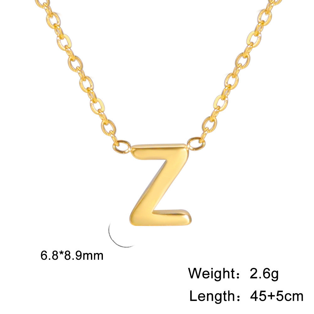 Cut Letter Titanium Steel Ornament Female Niche High Necklaces