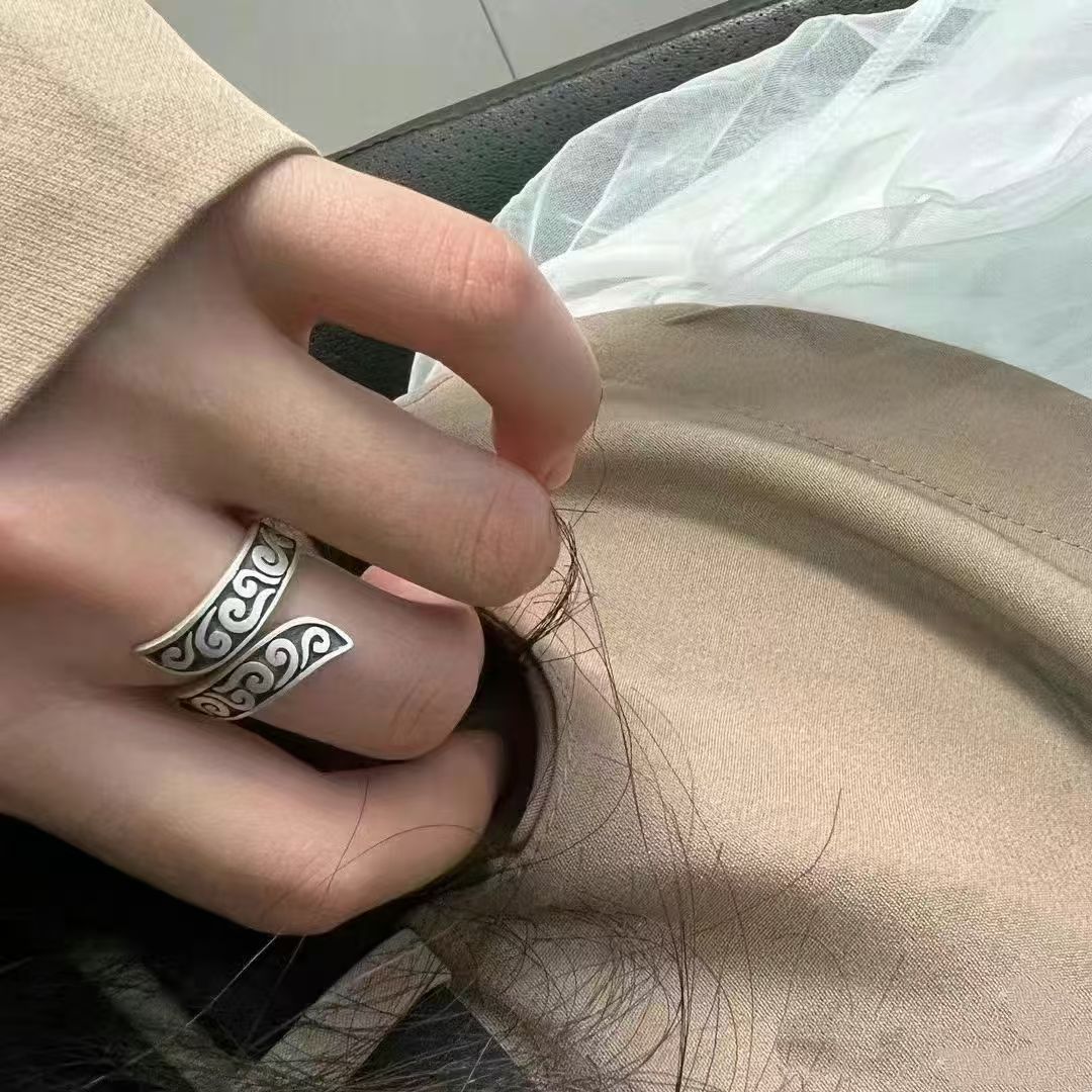 Kazakh Element Open Ethnic Style Simple Niche Index Ring