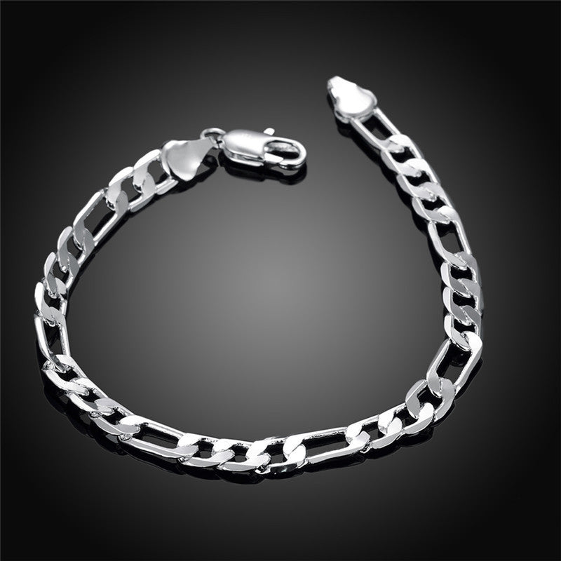 Elegant Sier Plated Personality Three-room One Bracelets