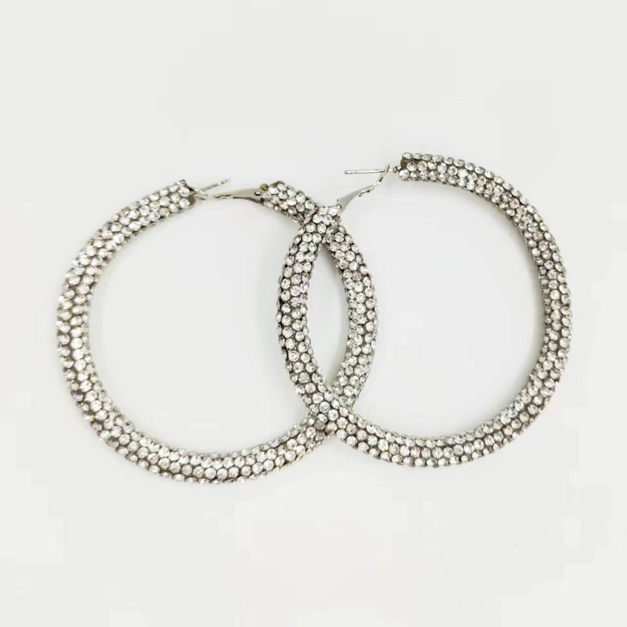Splendid Diamond Shiny Big Circle Affordable Luxury Fashion Rhinestone Color Earrings