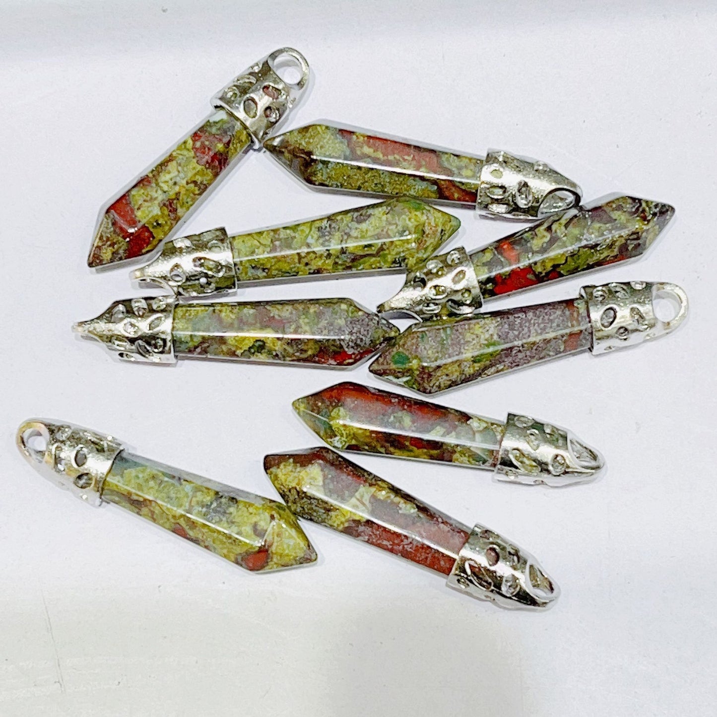 Crystal Agate Hexagon Prism Bullet Accessories Pendants