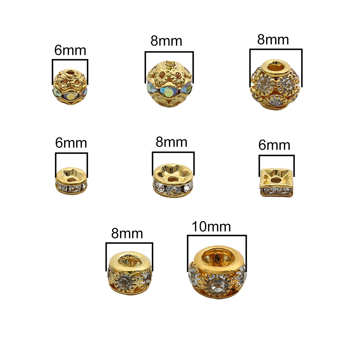 Versatile Hoop Floral Ball Separator Beads Jewelry Accessories