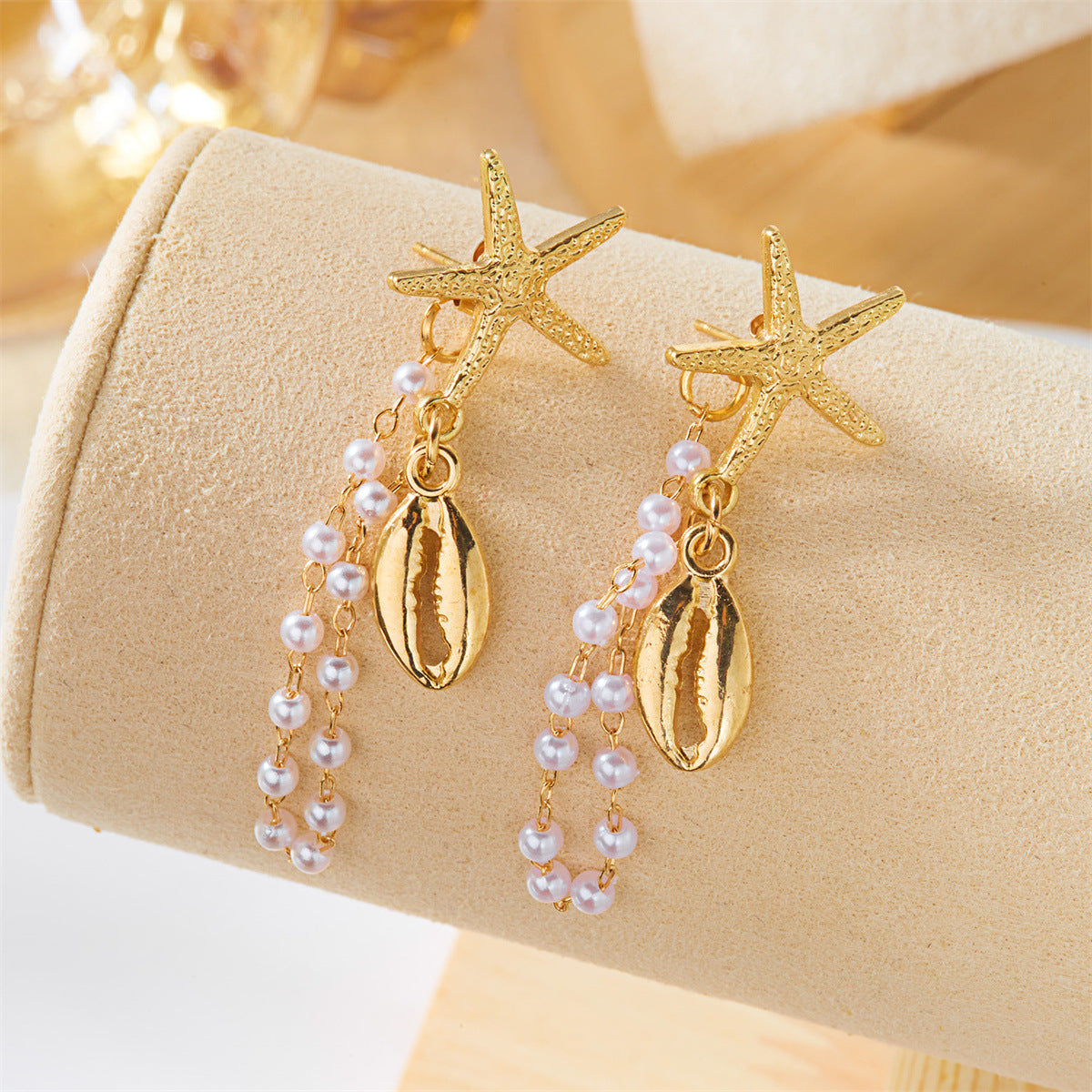 Style Starfish Summer Personalized Minority Seaside Beach Imitation Earrings