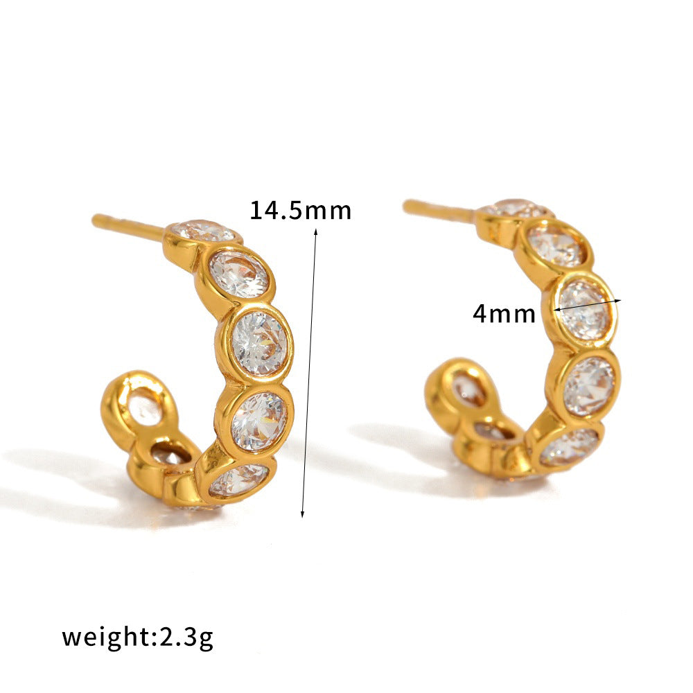 Women's Shaped Stainless Steel For Graceful High-grade Titanium Ear Do Not Rings