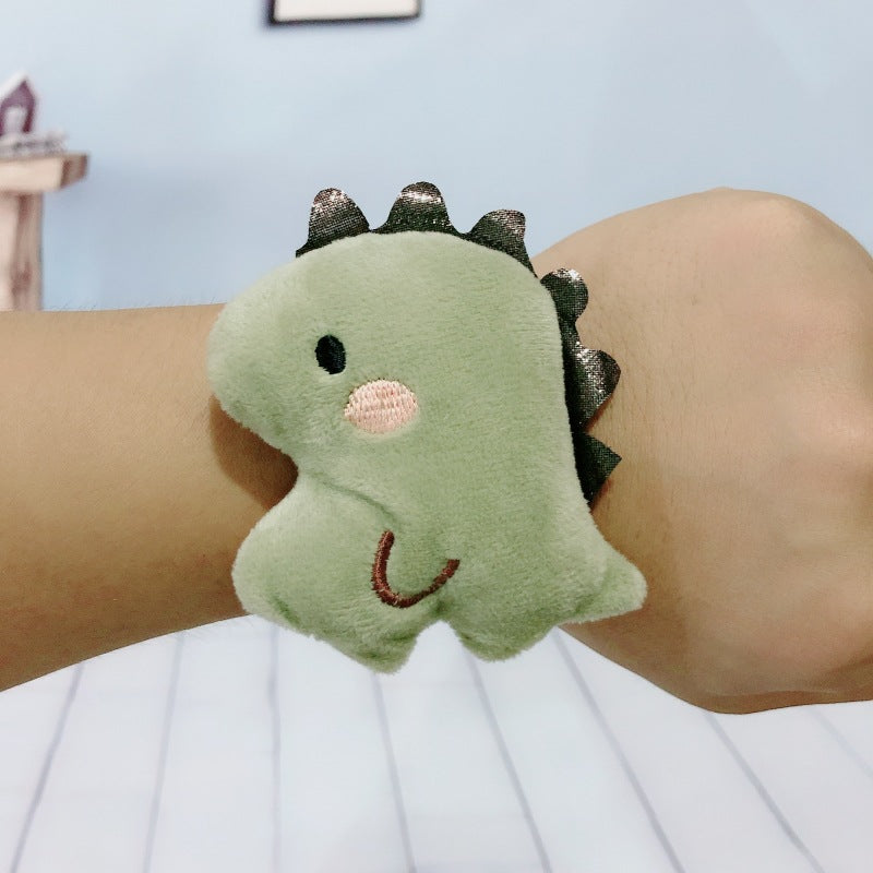 Children's Plush Cartoon Pop Cute Sun Flower Couple Female Dinosaur Slap Bracelet
