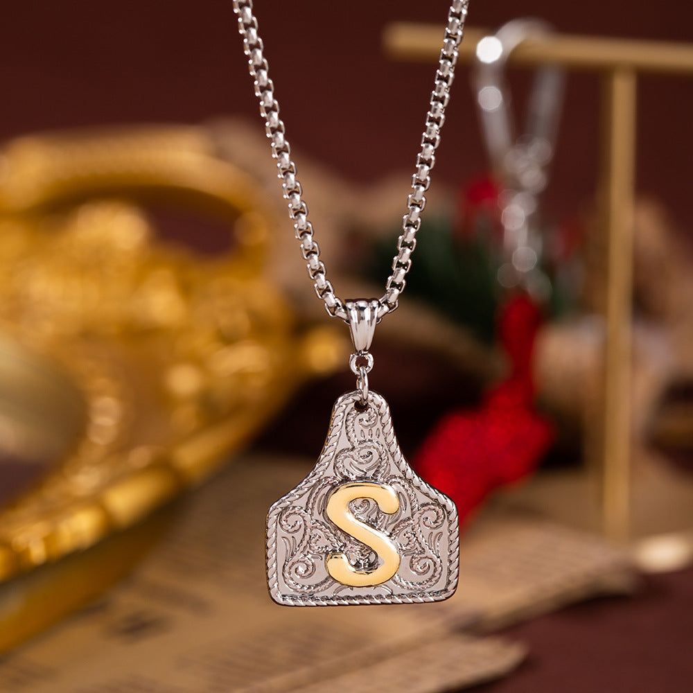 Women's Fashion English Letters Electroplated Copper For Design Personalized Clavicle Necklace