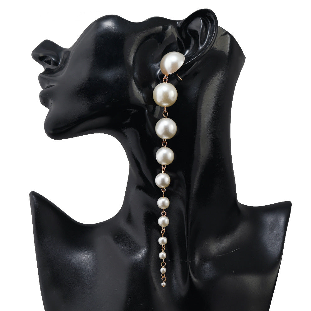 Cool Creative Long Pearl Fabulous Personality Earrings