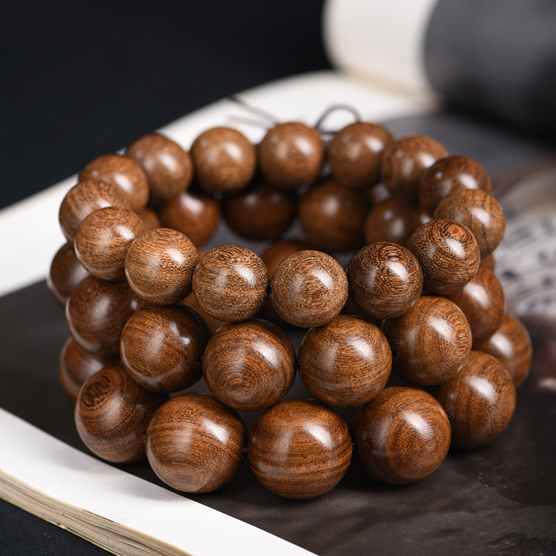Women's & Men's Streaming Drainage Gold Sandalwood Rift Grain Old Materials Atmospheric Buddha Bracelets