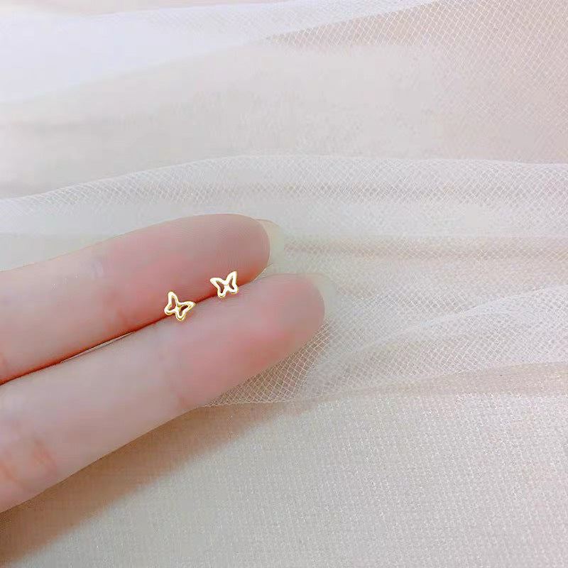 Sier For Female Fashionable Simple Small Earrings