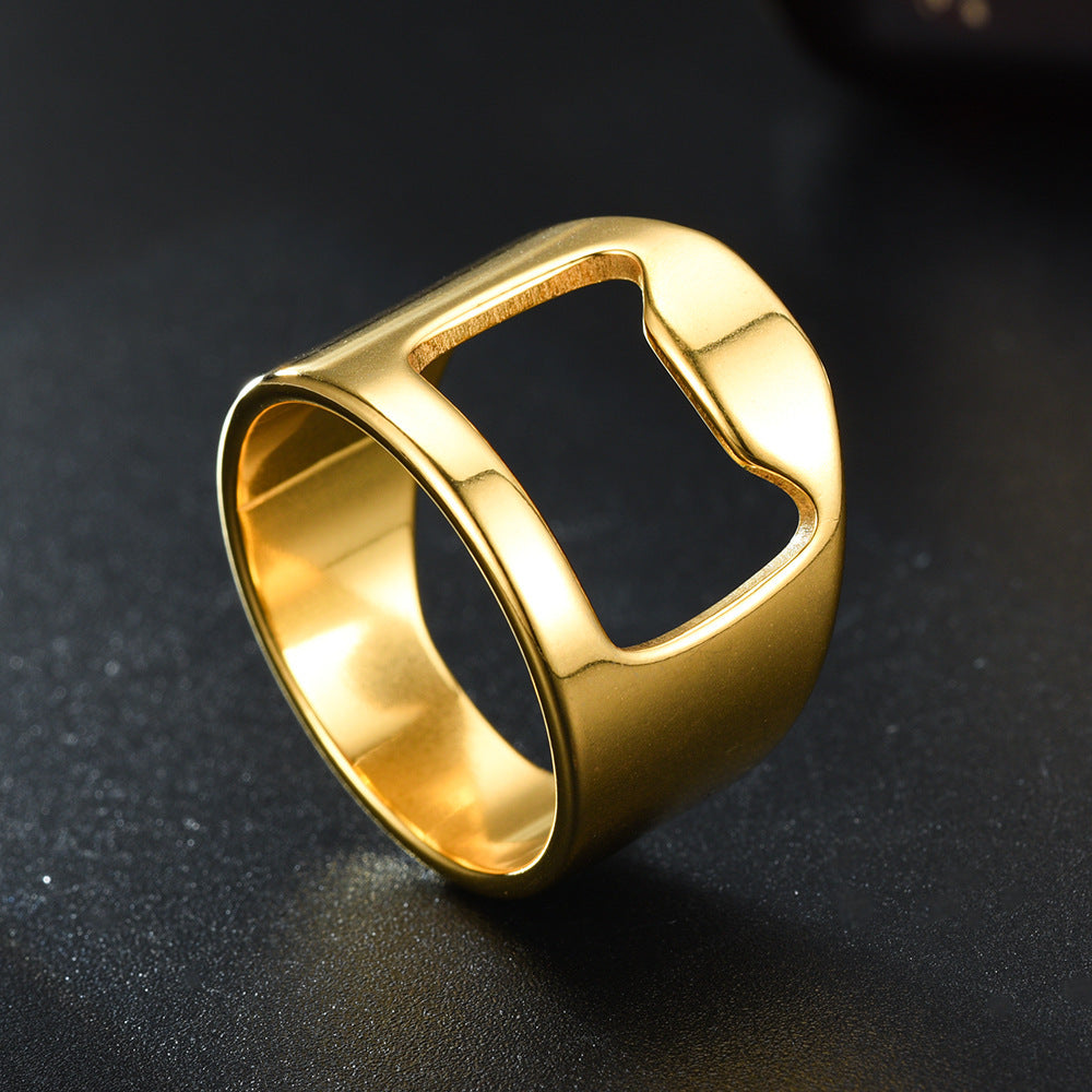 Men's Stainless Steel Bottle Opener Creative Ring