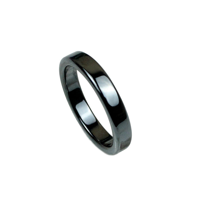 Women's & Men's Cutting Surface Arc Haematite Iron Stone Rings