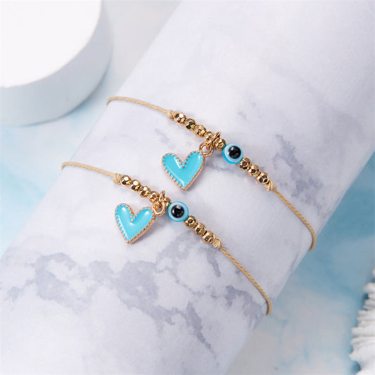 Devil's Eye Love Woven Valentine's Day Bracelets