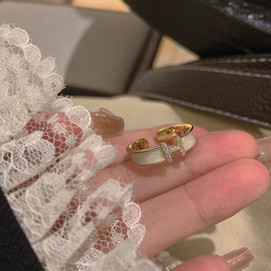 Women's Letters Design Fashion Personalized Opening Adjustable High Sense Rings