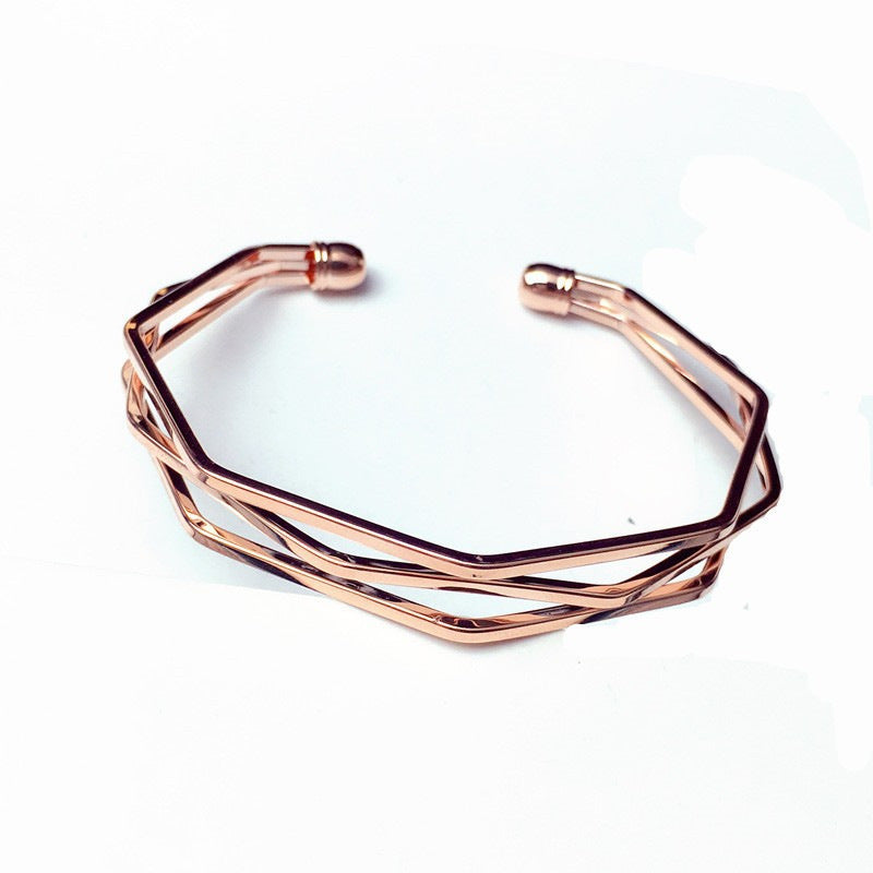 Stylish Korean Simple Irregular Geometric Opening Bracelet