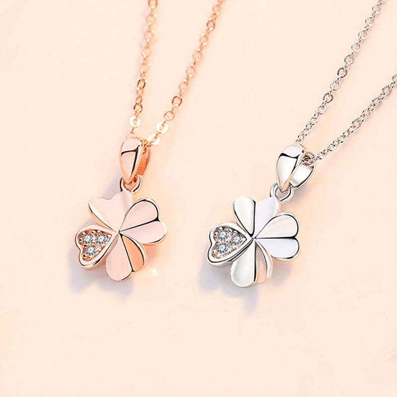 Clover Female Summer Clavicle Sterling Sier Color Gold Pendants