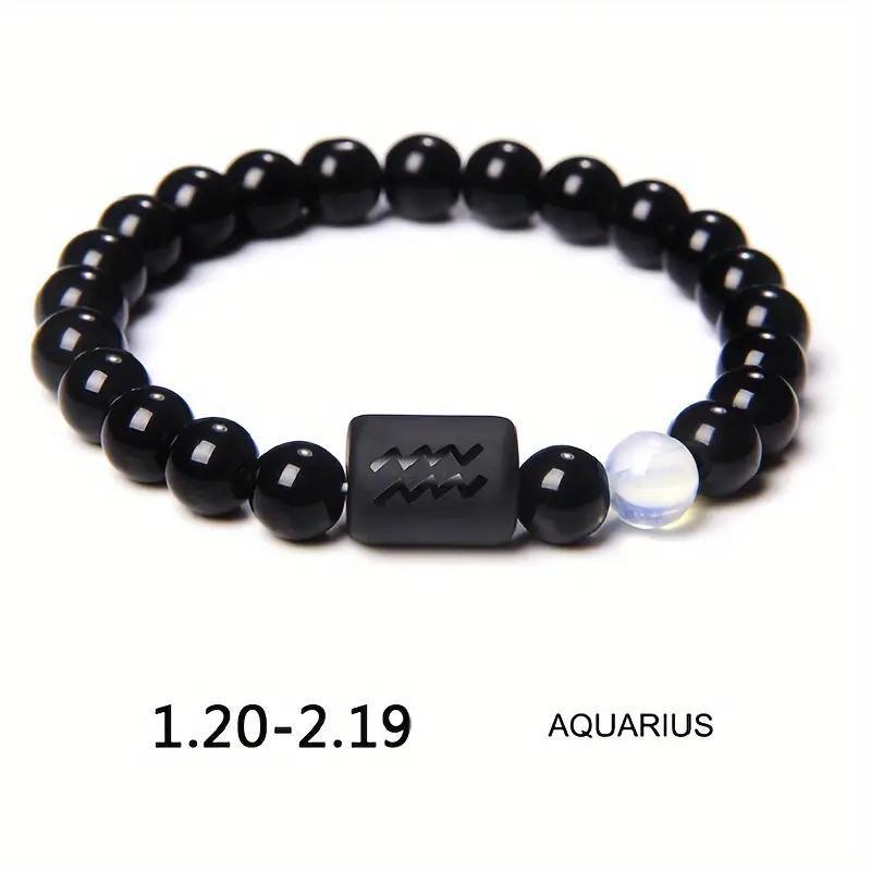 Planets Twee Constellations Natural Stone Blue Black Bracelet