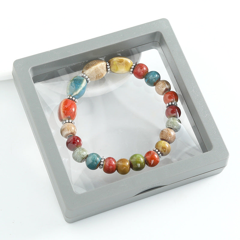 Ethnic Style Ceramic Beaded Artistic Ancient Bracelet