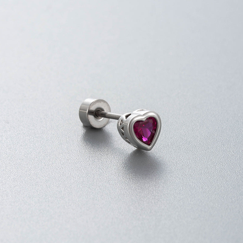 Titanium Steel Ear Bone Flower Pin Earrings