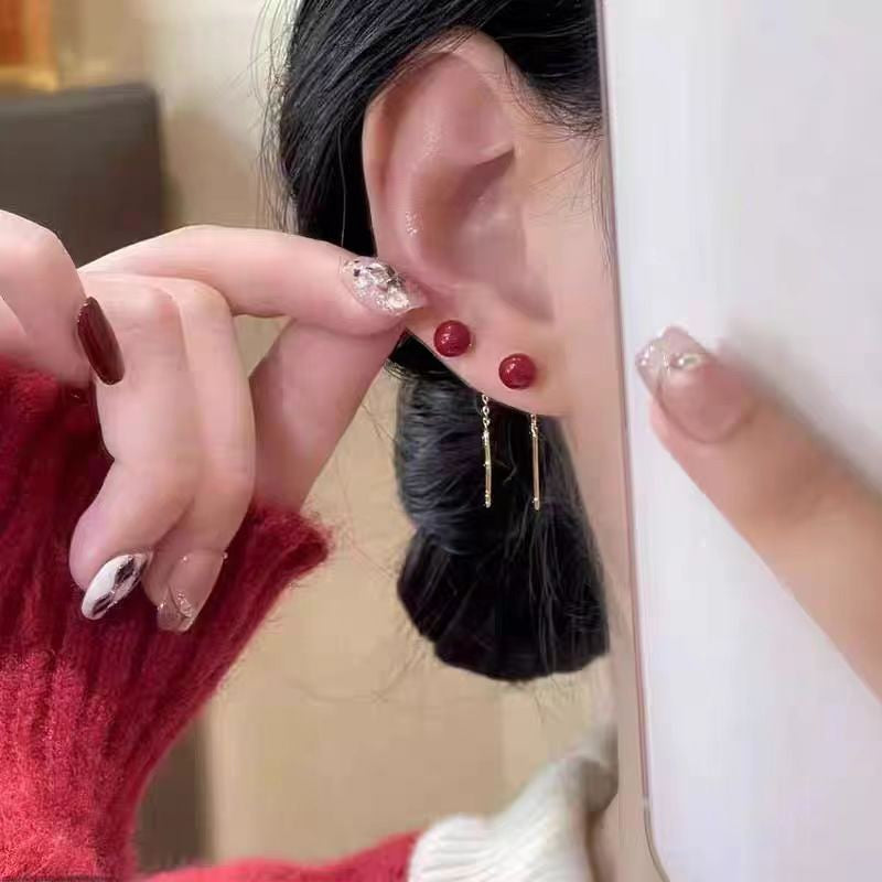 Women's Dream White Rose Light Luxury High-grade Tassel Ear Line