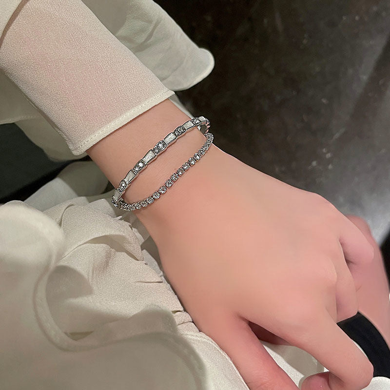 Bone Rhinestone Texture Zircon Light Luxury Bracelets