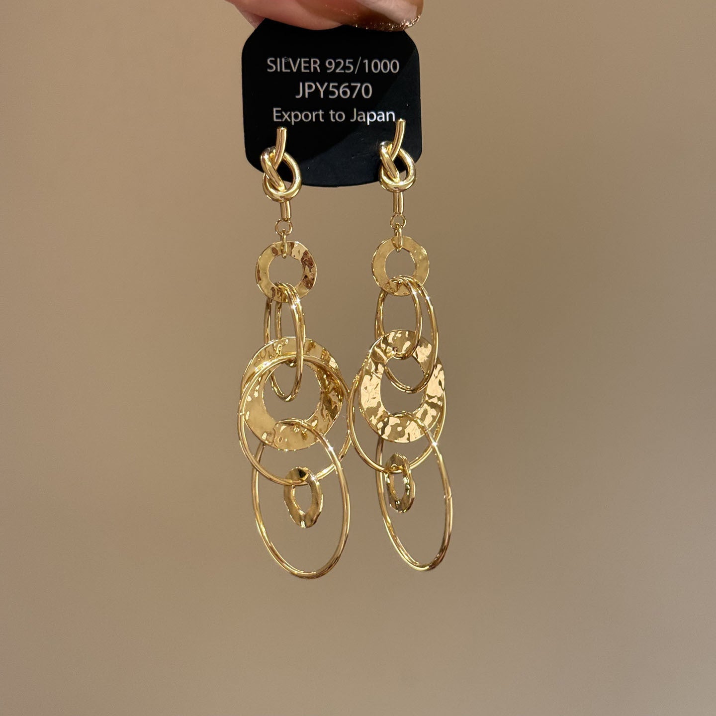 Style Metal Geometry Fashion High Sense Big Niche Design Stud Earrings