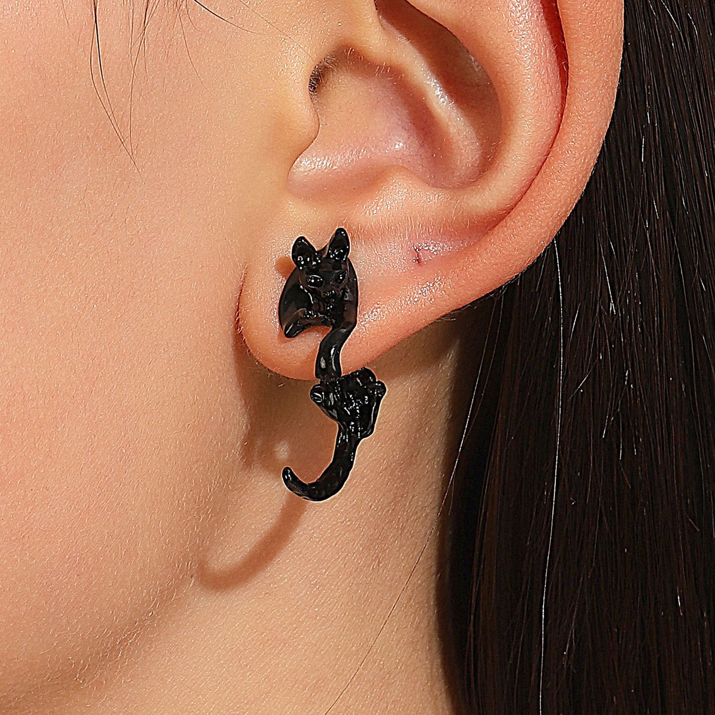 Leopard Cat Dinosaur Bone Alloy Piercing Earrings