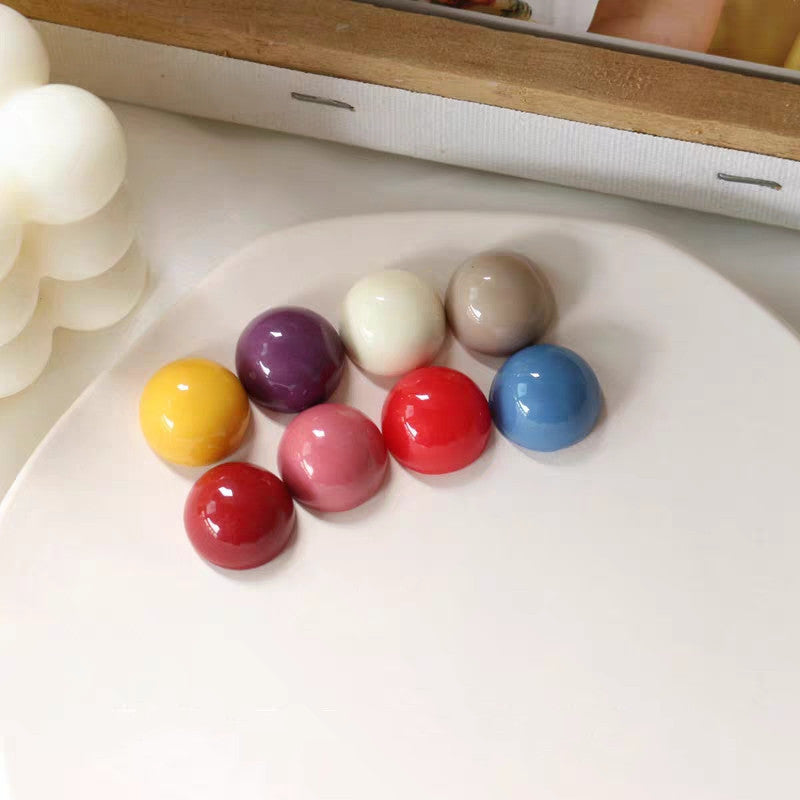 Fun Cute Round Resin Geometric Ear Earrings