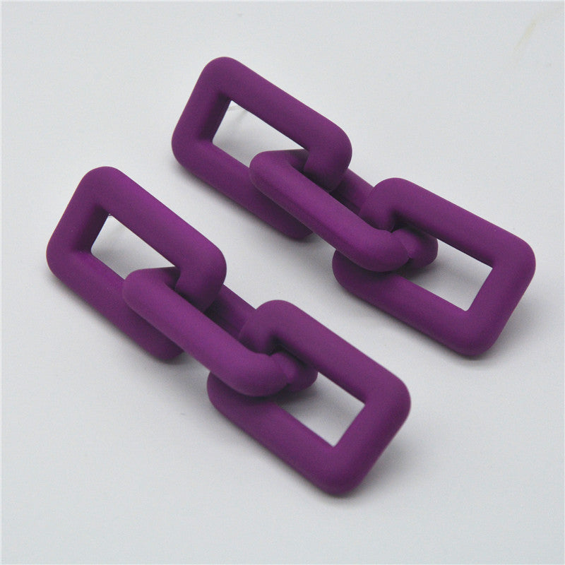 Women's Needle Color Chain For Simple Long Earrings