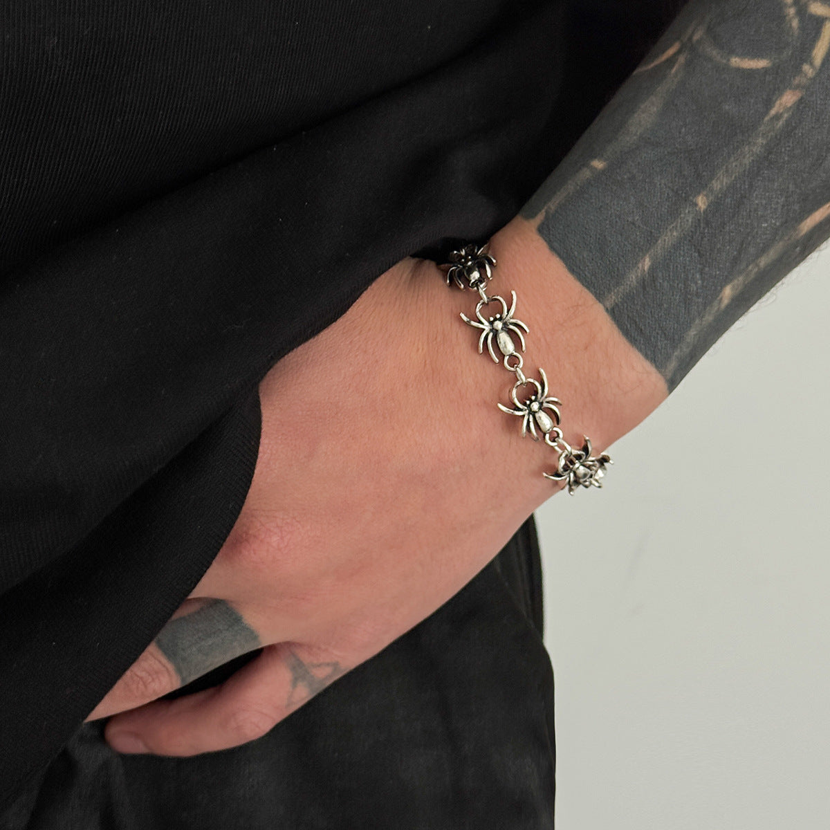 Men's Gothic Style Spider Trendy Hip Hop Niche High Sense Bracelets