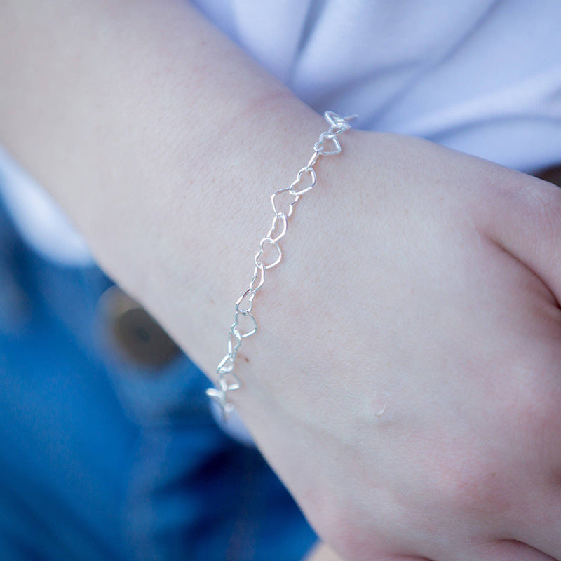 Women's Popular Simple Hollow Love Heart For Bracelets